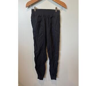 Faherty Arlie Day Pull On Taper Leg Linen Blend Jogger Pants Faded Black Sz XS